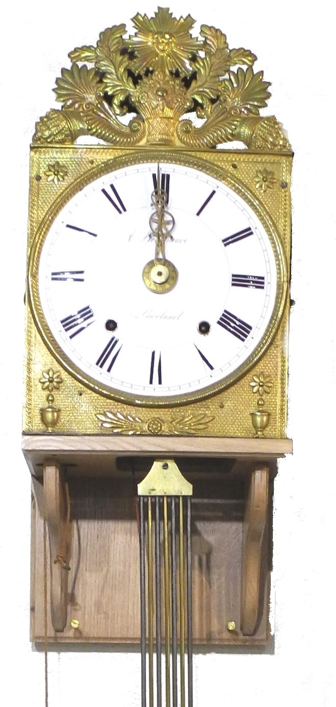 Horloge Comtoise très beau cadran sur sa tôle (04.2025 ) old french